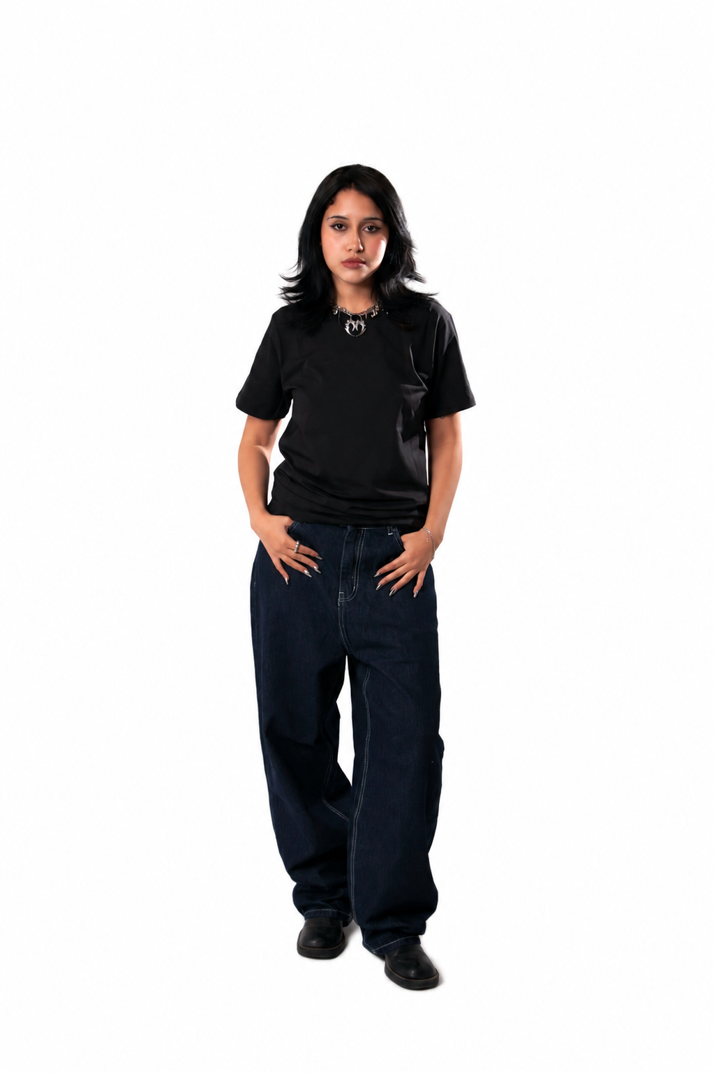 black basic tee