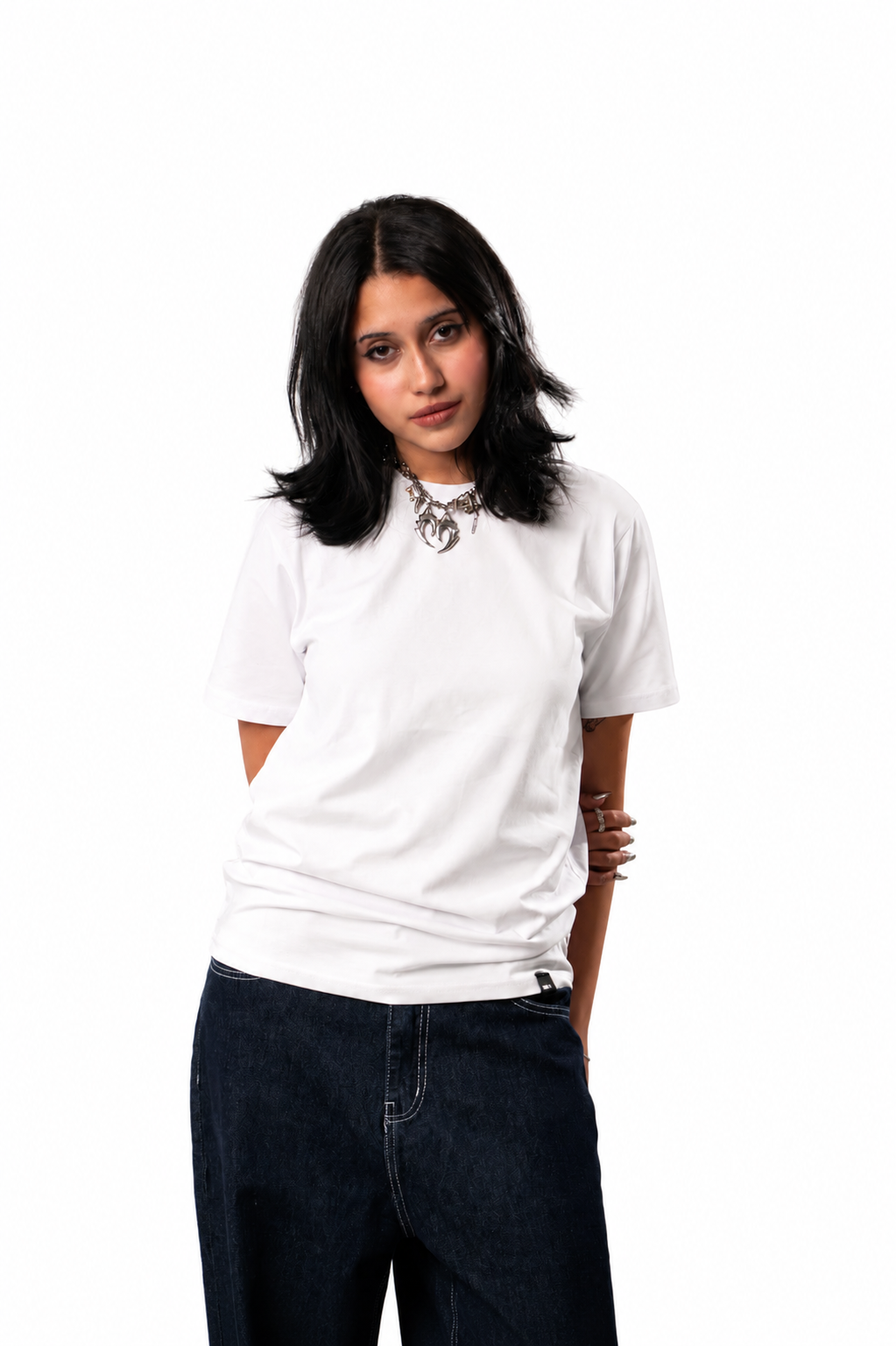 white basic tee