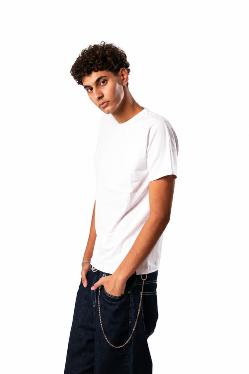 white basic tee