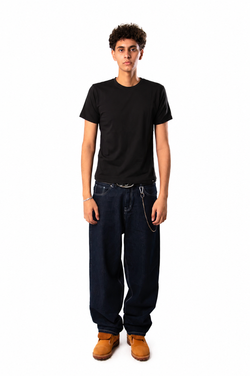 black basic tee